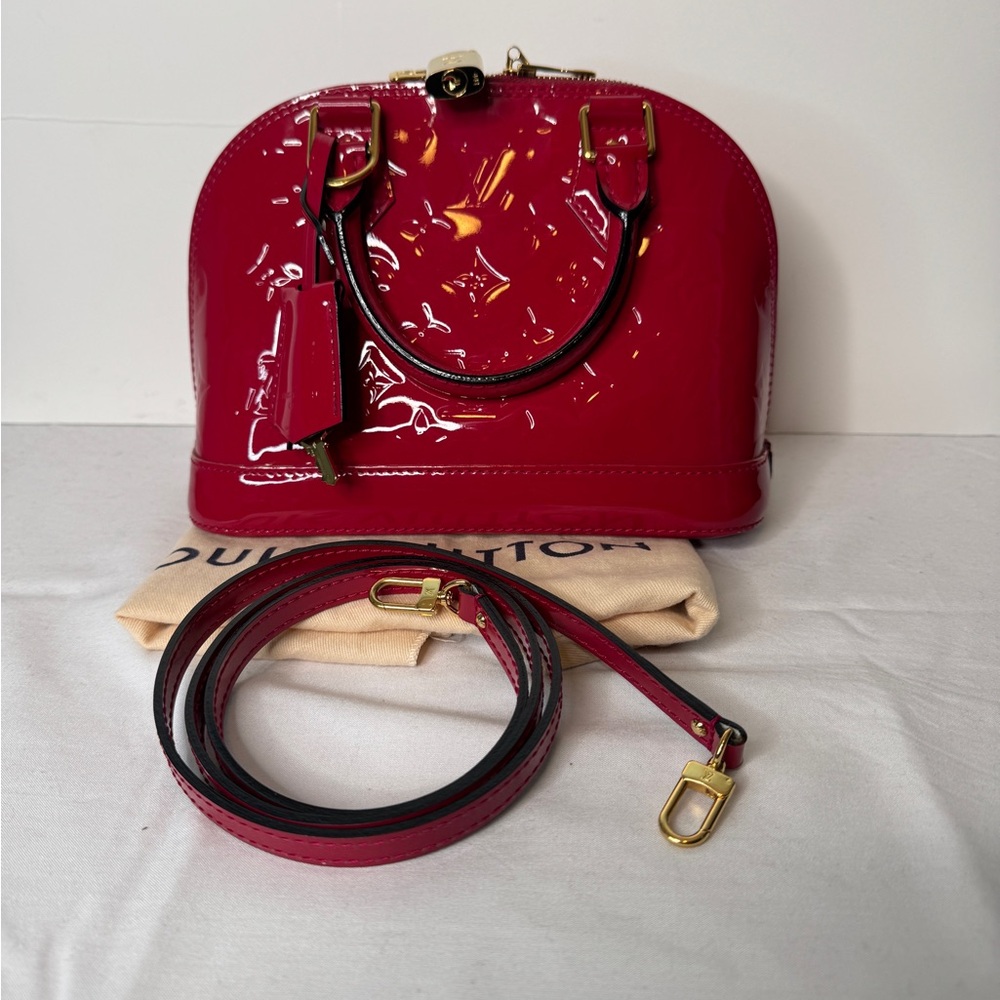 LOUIS VUITTON Indian Rose Monogram Vernis Alma BB Bag